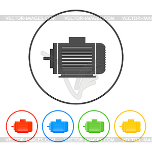 Electric motor icon - vector image