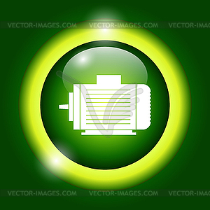 Electric motor icon - vector clip art