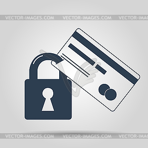 Credit Card Security icon . Eps 10 - vector clip art