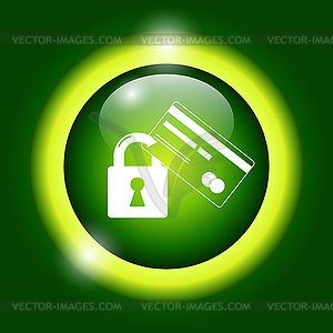 Credit Card Security icon . Eps 10 - vector clipart