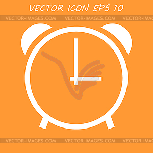 Clock icon, . Flat design style - vector clipart