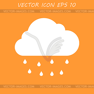 Cloud rain icon - vector image