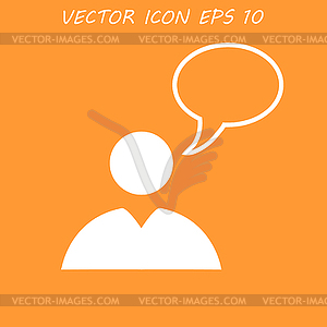 Flat icon of businessman - vector clipart