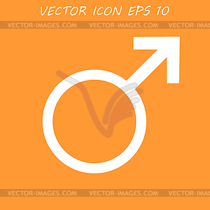 Male sign icon - vector image