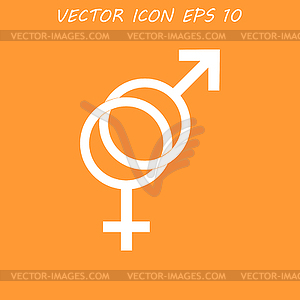 Male and female sex symbol - - vector clipart