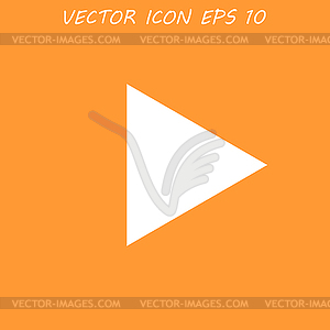 Play Flat Icon - vector clip art