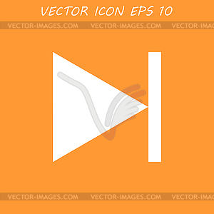 Glossy multimedia icon next track - vector clipart