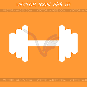 Modern flat white circle icon. Eps10 - vector image