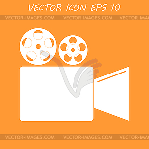 Cinema camera icon - royalty-free vector image