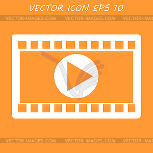 Video icon. Flat design style. EPS 10 - vector image