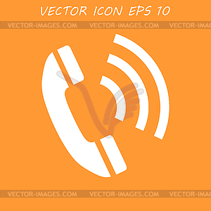 Flat icon of phone - vector image