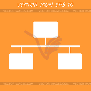 Local area network icon. Flat - vector clipart