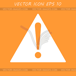 Attention sign with exclamation mark icon - vector image