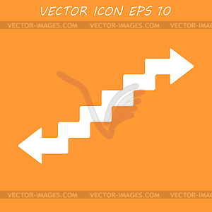 Staircase symbol. Flat design style - vector clipart