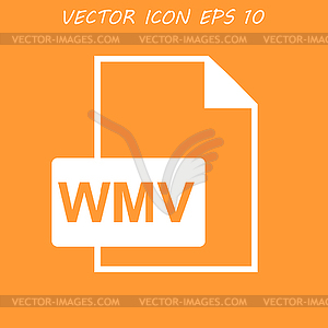 Wmv file icon - vector image
