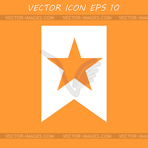 Web Bookmark Ribbon Icon - vector image