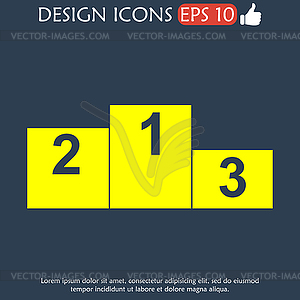 Pedestal icon - vector image