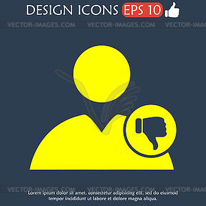 User icon like - vector clipart