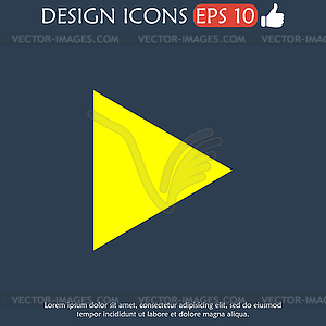 Play Flat Icon - vector clip art