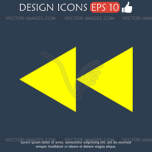 Glossy multimedia icon forward - vector image