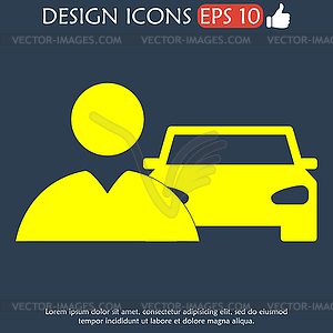 Car icon - royalty-free vector image