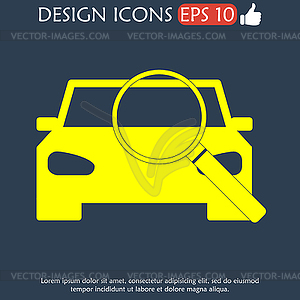 Car service icon - vector clip art