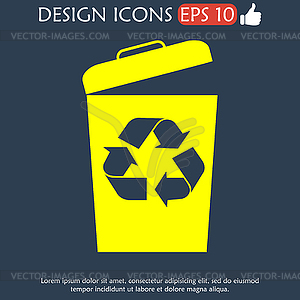 Trash can icon - vector clipart