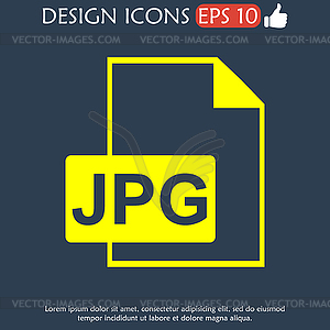 Jpg icon file - vector image