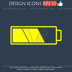 Battery icon - vector clip art