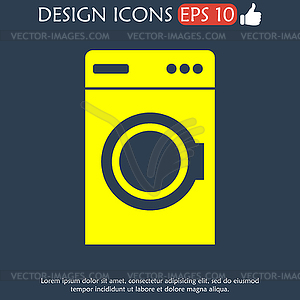 Washing machine icon - vector clipart