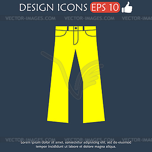 Pants icon - vector image