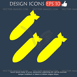 Air bomb icon - vector clip art