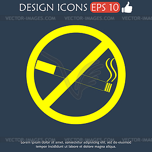 No smoking sign.  - vector image