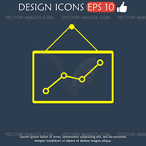 Computer monitors with different graphs - vector clipart