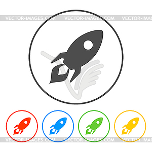 Rocket icon - vector clip art