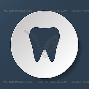 Зуб значок - клипарт в векторном формате