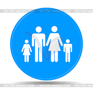 Family icon. Flat design style eps 10 - vector image