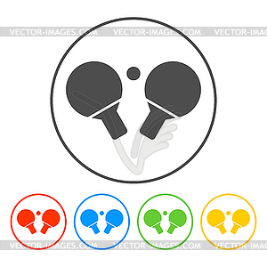 Table tennis icon - vector image