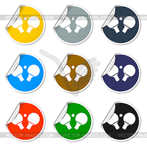 Table tennis icon - color vector clipart