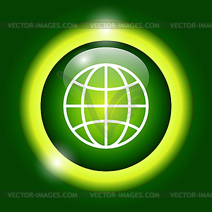 World Globe Icon, pictogram icon - color vector clipart