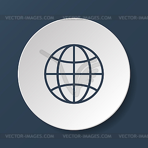 World Globe Icon, pictogram icon - vector image