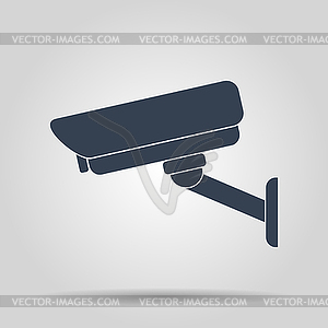 Силуэт камер видеонаблюдения - рисунок в векторном формате