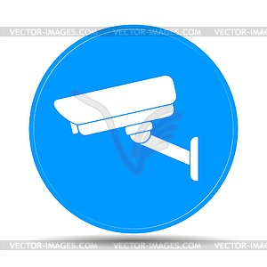 Silhouette of surveillance cameras - royalty-free vector image