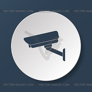 Silhouette of surveillance cameras - vector image
