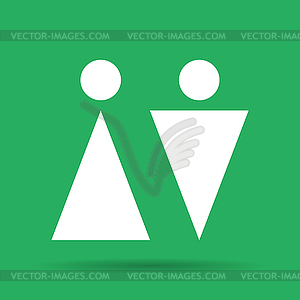 WC sign icon. Toilet symbol - vector clipart