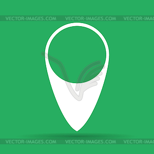 Map pointer flat icon, . Flat design style - vector clipart