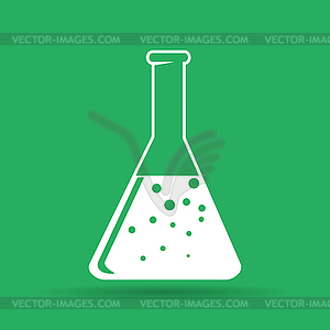 Laboratory glass icon, . Flat design style - vector image