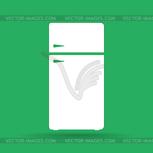 Icon of refrigerator on Glossy Button. Eps-10 - vector clipart