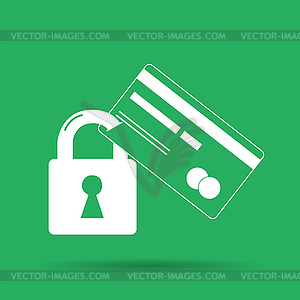 Credit Card Security icon . Eps 10 - vector clipart