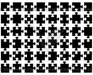 Black puzzle - vector clipart